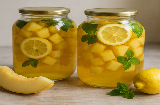 Melon compote for the winter