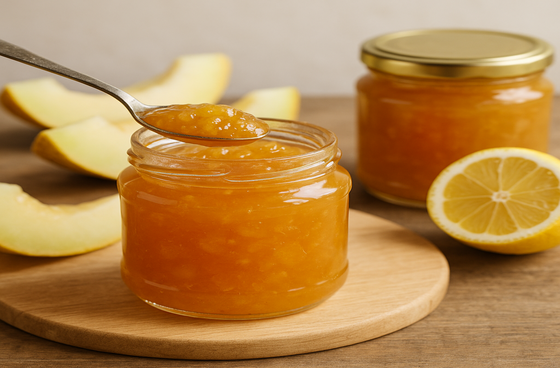 Melon jam with lemon