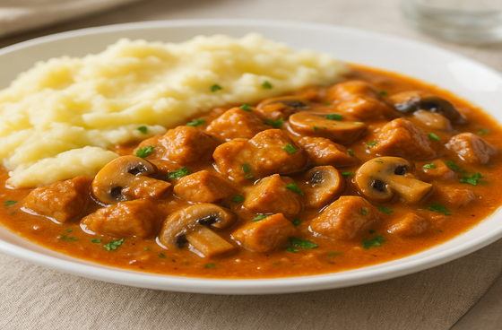 Goulash with mushrooms