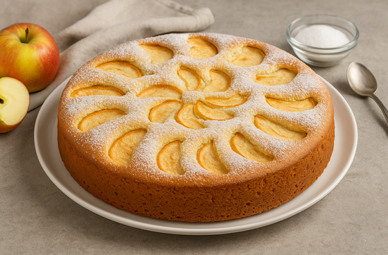 Шарлотка с яблоками в духовке (простой рецепт)