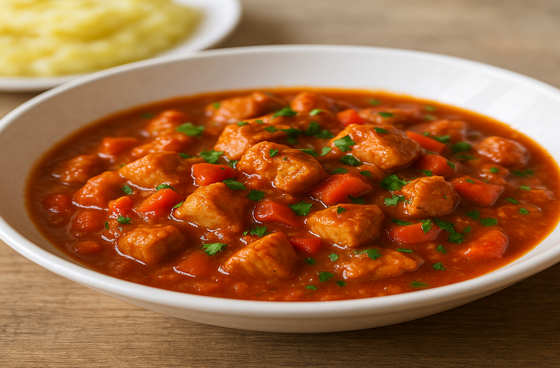 Classic pork goulash