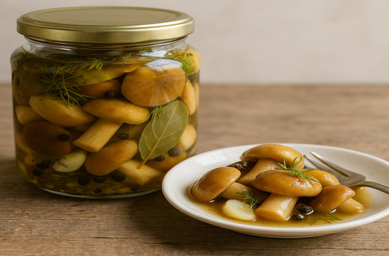 Pickled butter mushrooms